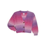 Wonder Nation Girls Cardigan with Long Sleeves, Sizes 4-18 \u0026 Plus